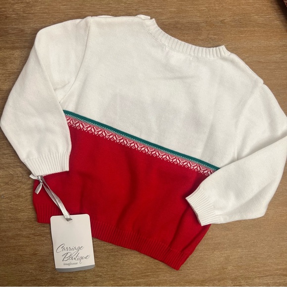 NWT Carriage Boutique Reindeer Crewneck Sweater Baby & Toddler 24M - Picture 2 of 4
